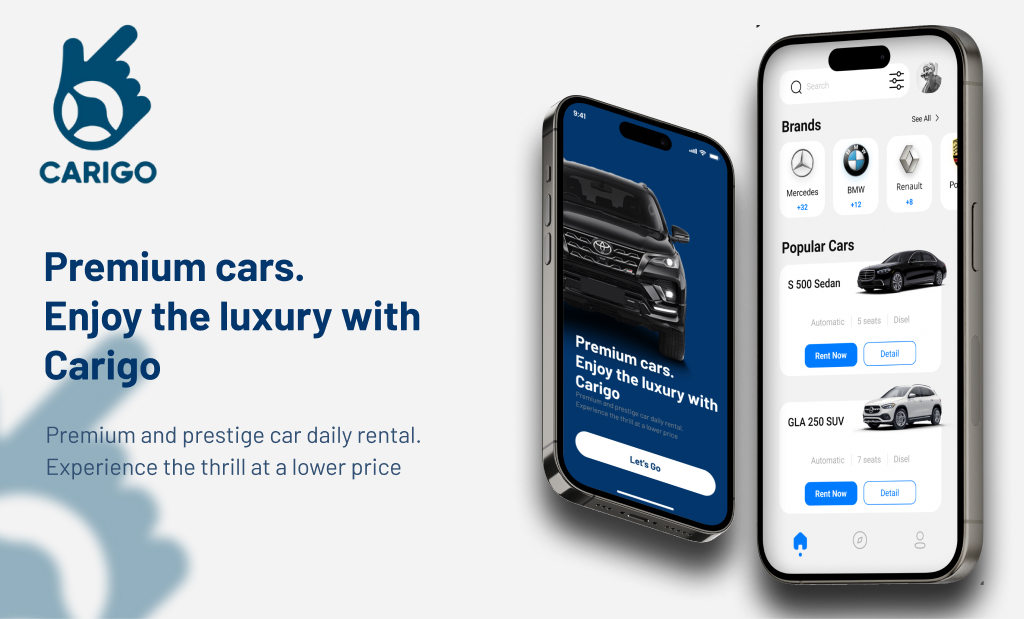 Carigo car-rental app UI